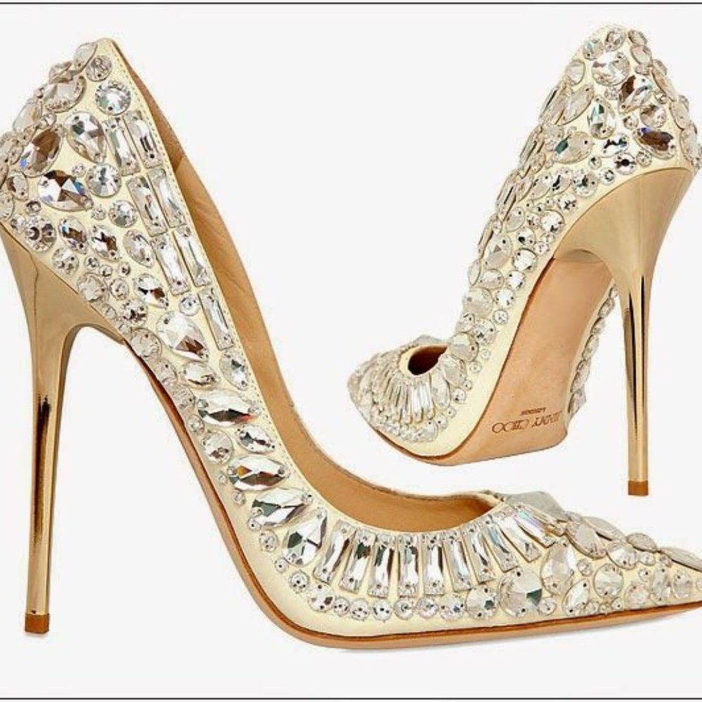 🌟🌸7 x HOST PICK 🌟🌸NWT Jimmy Choo AUTHENTIC Crystal Embellished Pointed Pumps